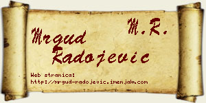 Mrgud Radojević vizit kartica